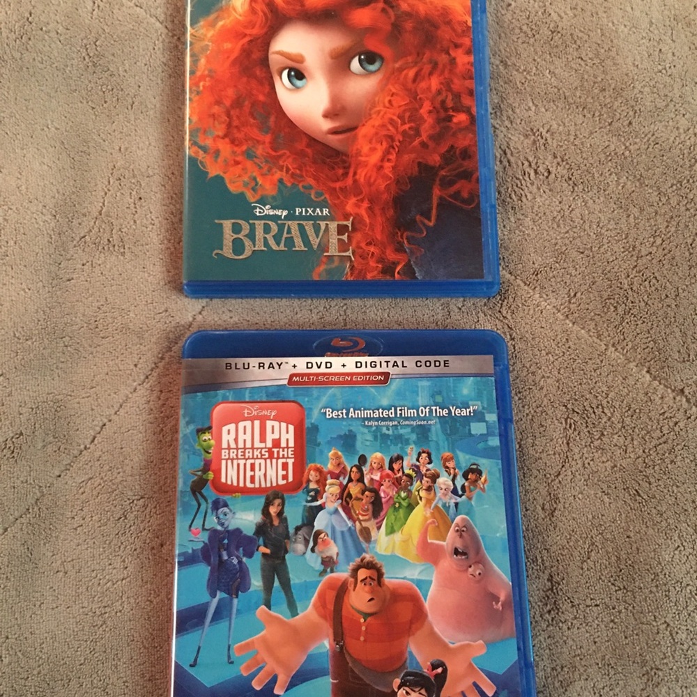Disney Pixar Brave Blu-Ray(2017) & Disney Ralph Breaks the Internet(2019)Blu-Ray